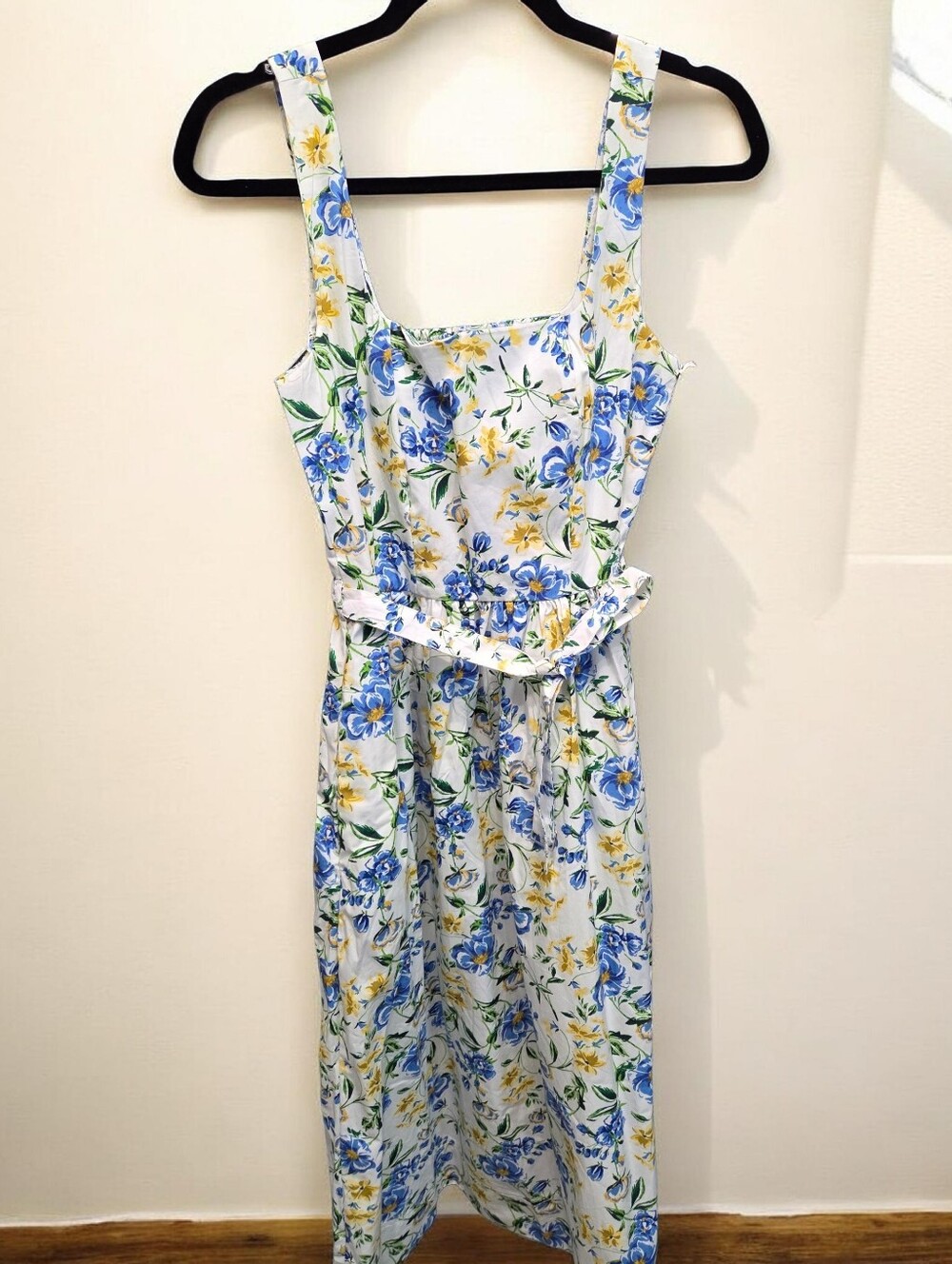 Free Assembly Blue & Yellow Floral Sundress